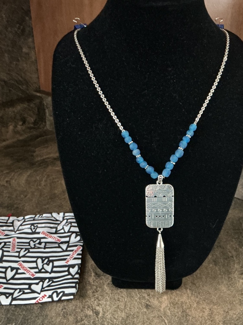 Brighton Africa Stories Long Pendant Tassel Necklace - NWT